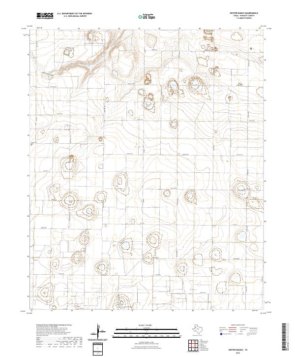 US Topo 7.5-minute map for Hester Ranch TX