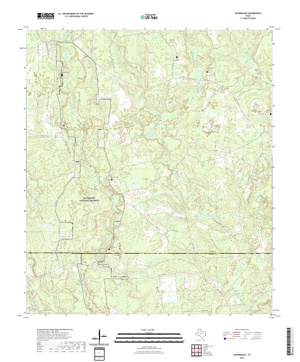US Topo 7.5-minute map for Hicksbaugh TX