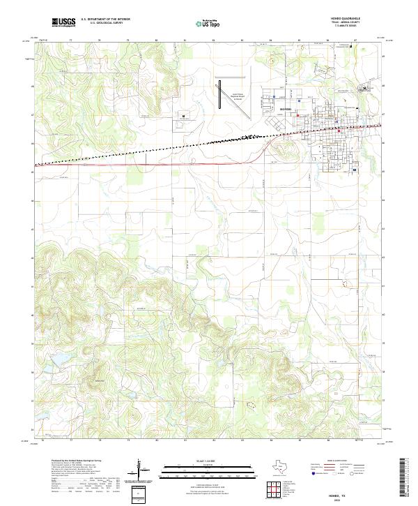 US Topo 7.5-minute map for Hondo TX