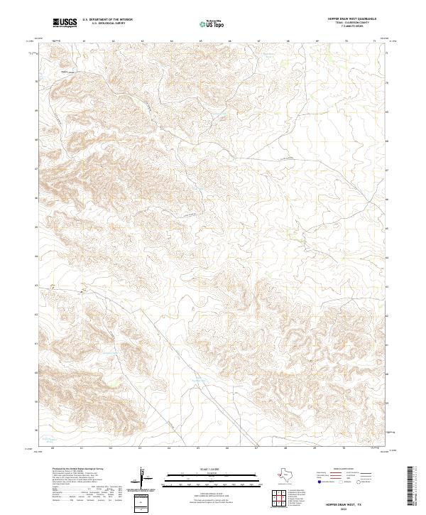 US Topo 7.5-minute map for Hopper Draw West TX