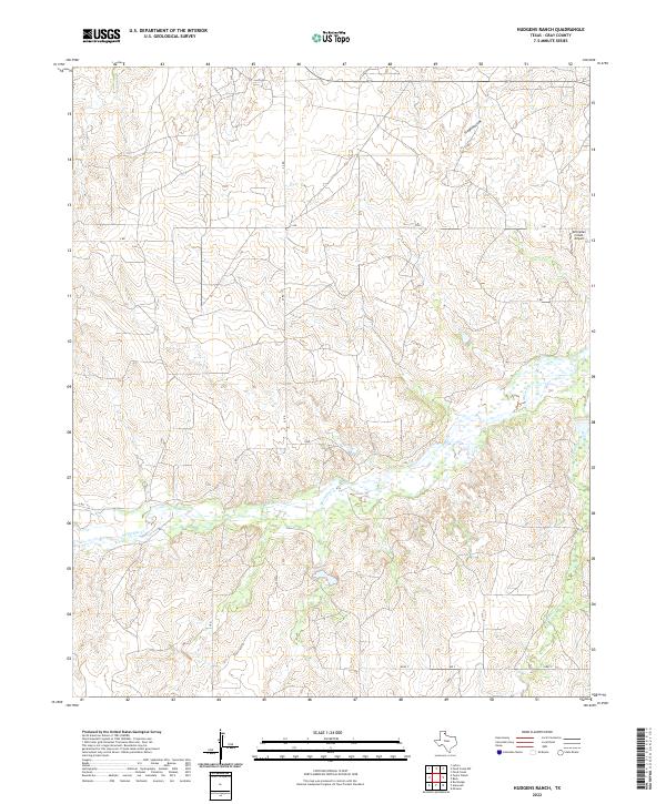 US Topo 7.5-minute map for Hudgens Ranch TX