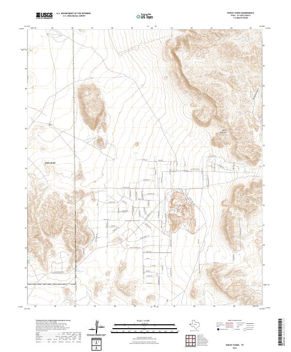 US Topo 7.5-minute map for Hueco Tanks TX