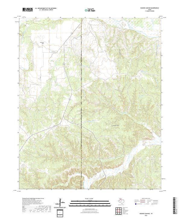 US Topo 7.5-minute map for Hughes Canyon TX