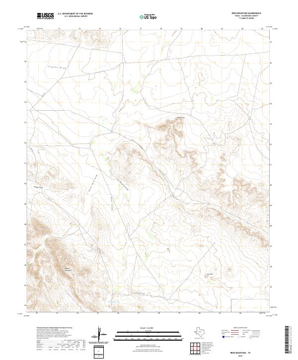 US Topo 7.5-minute map for Iron Mountain TX