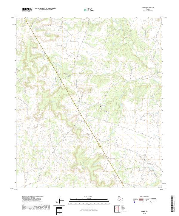 US Topo 7.5-minute map for Izoro TX