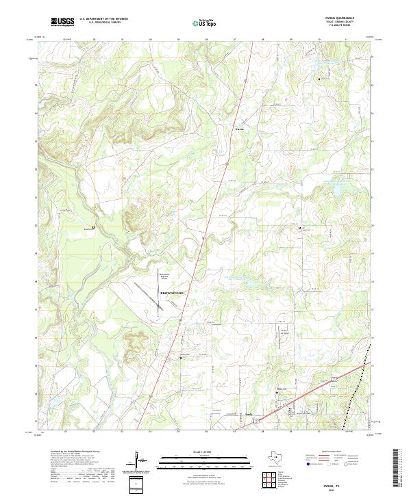 US Topo 7.5-minute map for Owens TX