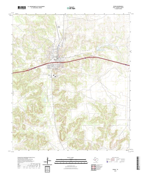 US Topo 7.5-minute map for Ozona TX