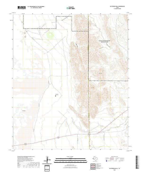 US Topo 7.5-minute map for Patterson Hills TX