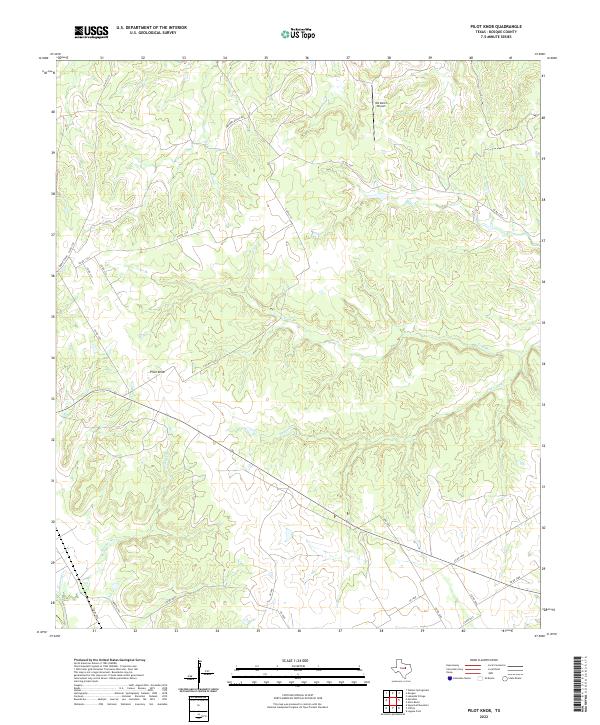 US Topo 7.5-minute map for Pilot Knob TX