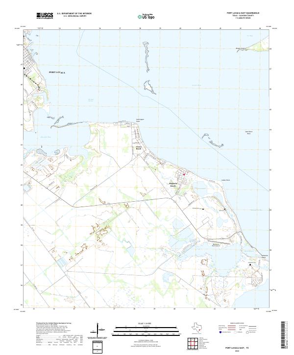 US Topo 7.5-minute map for Port Lavaca East TX