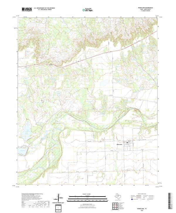 US Topo 7.5-minute map for Rhineland TX