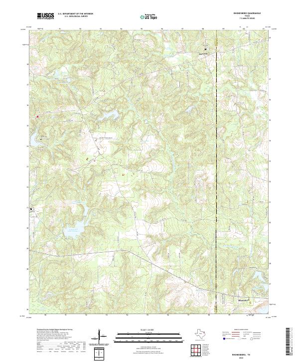 US Topo 7.5-minute map for Rhonesboro TX