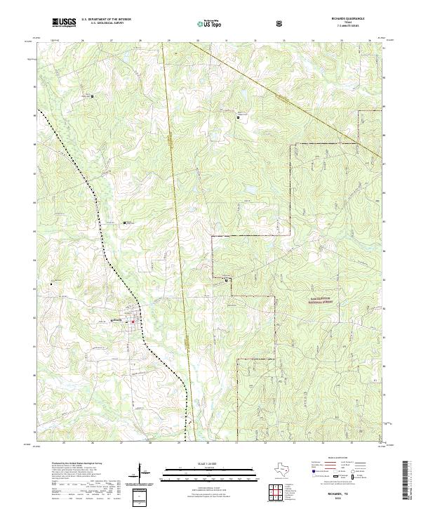 US Topo 7.5-minute map for Richards TX