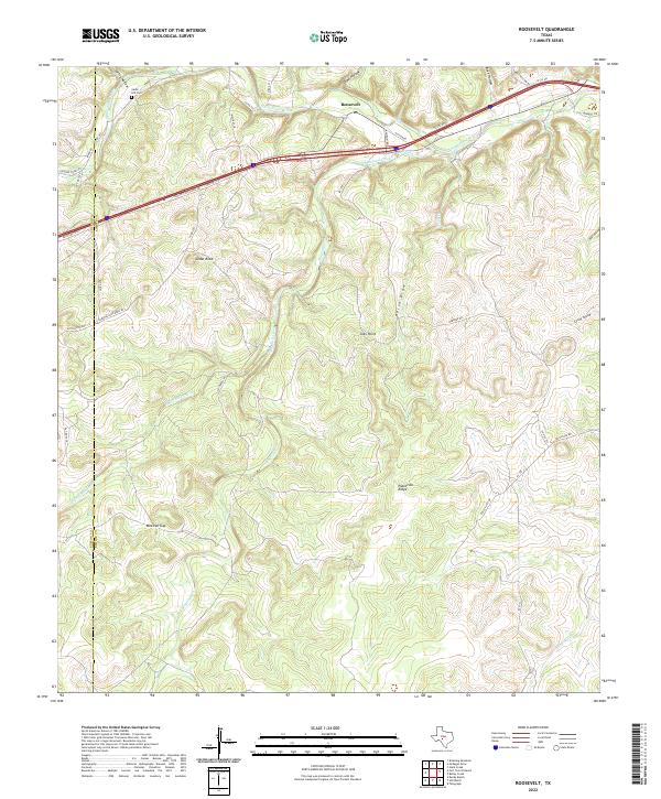 US Topo 7.5-minute map for Roosevelt TX