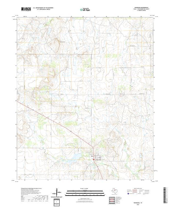US Topo 7.5-minute map for Woodson TX