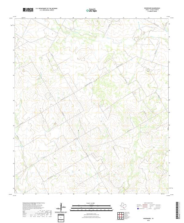 US Topo 7.5-minute map for Woodward TX