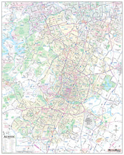 Austin Metro Area Major Arterial Wall Map