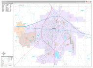 Premium Style Wall Map of Abilene, TX