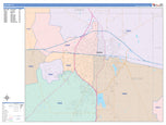 Colorcast Zip Code Style Wall Map of Abilene by Market Maps