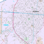 Premium Style Wall Map of Abilene, TX