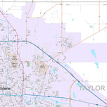 Premium Style Wall Map of Abilene, TX