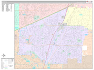 Premium Style Wall Map of Allen, TX