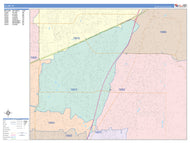 Colorcast Zip Code Style Wall Map of Allen, TX by Market Maps