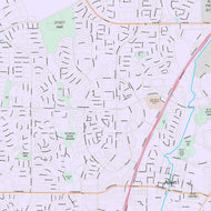 Premium Style Wall Map of Allen, TX