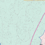 Colorcast Zip Code Style Wall Map of Allen, TX by Market Maps