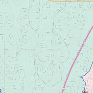 Colorcast Zip Code Style Wall Map of Allen, TX by Market Maps
