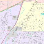 Premium Style Wall Map of Allen, TX