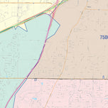 Colorcast Zip Code Style Wall Map of Allen, TX by Market Maps