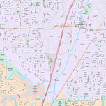 Premium Style Wall Map of Allen, TX
