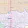 Colorcast Zip Code Style Wall Map of Amarillo, TX