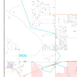 Premium Style Wall Map of Amarillo, TX
