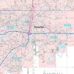 Premium Style Wall Map of Amarillo, TX