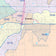 Colorcast Zip Code Style Wall Map of Amarillo, TX