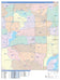 Colorcast Zip Code Style Wall Map of Arlington, TX