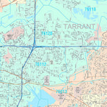 Premium Style Wall Map of Arlington, TX
