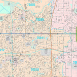 Premium Style Wall Map of Arlington, TX