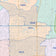 Colorcast Zip Code Style Wall Map of Arlington, TX