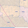 Colorcast Zip Code Style Wall Map of Arlington, TX