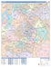 Colorcast Zip Code Style Wall Map of Austin by Market Maps
