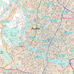 Premium Style Wall Map of Austin