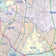Colorcast Zip Code Style Wall Map of Austin by Market Maps