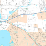 Premium Style Wall Map of Baytown, TX