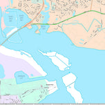 Premium Style Wall Map of Baytown, TX