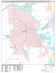 Premium Style Wall Map of Beaumont, TX
