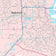 Premium Style Wall Map of Beaumont, TX