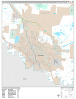 Premium Style Wall Map of Brownsville, TX